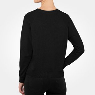 Damska bluza klasyczna (bez nadruku, gładka) - czarna