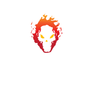 Skull in fire