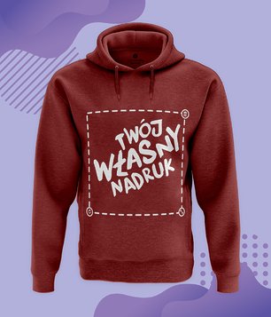 Bluza męska z kapturem melanżowa z własnym nadrukiem 