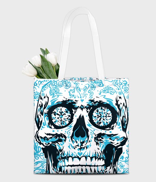 Blue skull 2 - torba full print