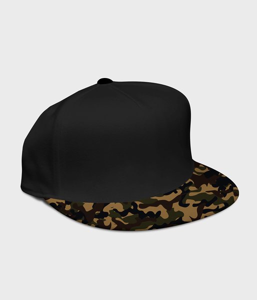 Czapka camo snapback (gładka, bez nadruku) - zielony