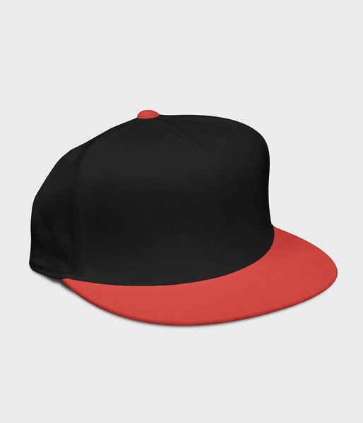 Czapka snapback (gładka, bez nadruku) - czarno-czerwona