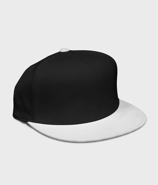 Czapka snapback (gładka, bez nadruku) - czarno-szary