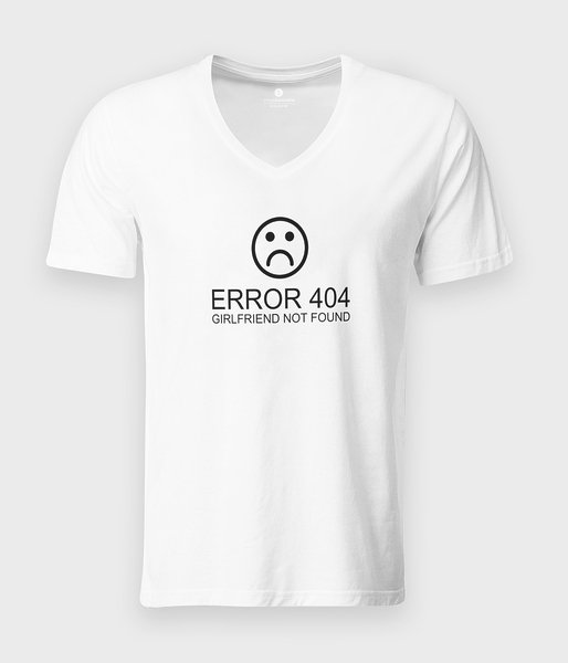 Error girl czarny nadruk - koszulka męska v-neck