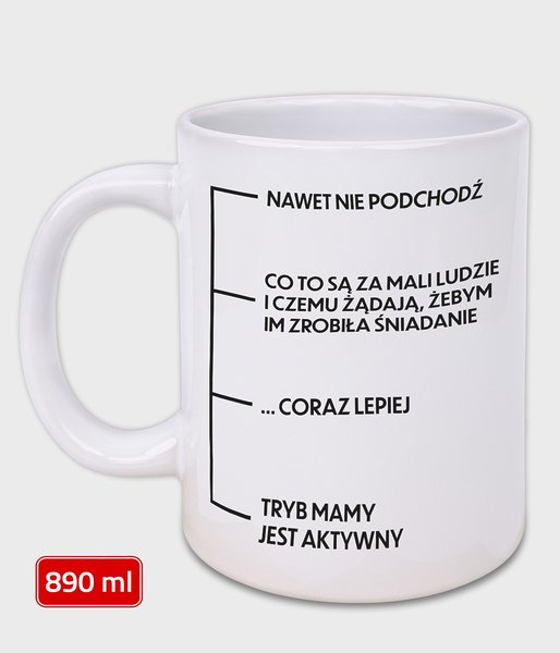 Etapy Mamy - duży kubek 890 ml