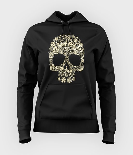 Flower Skull - bluza damska z kapturem