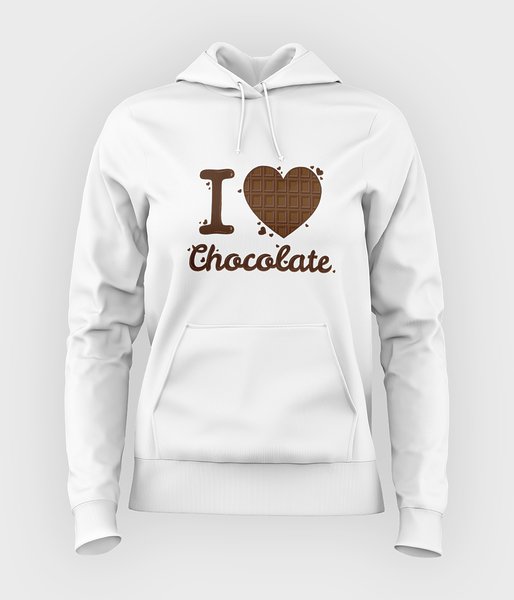 I love chocolate 2 - bluza damska z kapturem