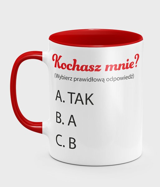 Kochasz mnie? ABC - kubek kolorowy