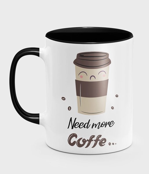 Need more coffe - kubek kolorowy