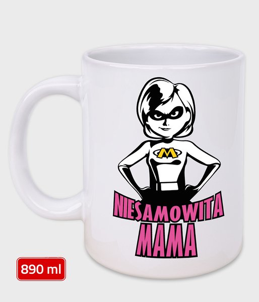 Niesamowita mama - duży kubek 890 ml