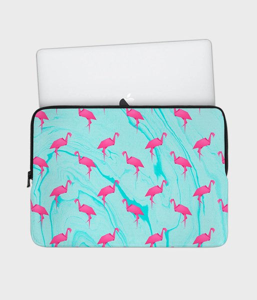 Origami flamingo - etui na laptopa 13 cali