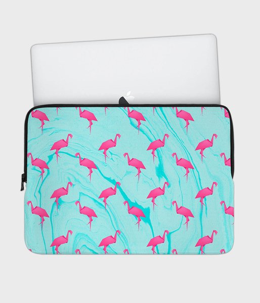 Origami flamingo - etui na laptopa 15 cali