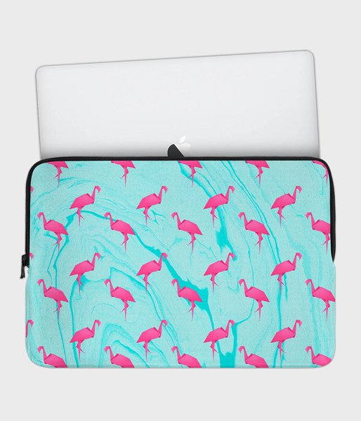 Origami flamingo - etui na laptopa 17 cali