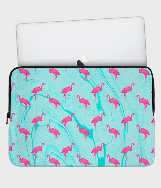 Origami flamingo - etui na laptopa 19 cali