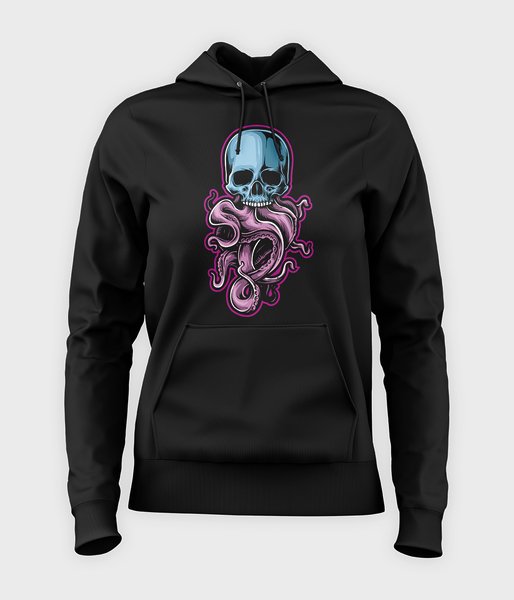 Tentacle Skull - bluza damska z kapturem