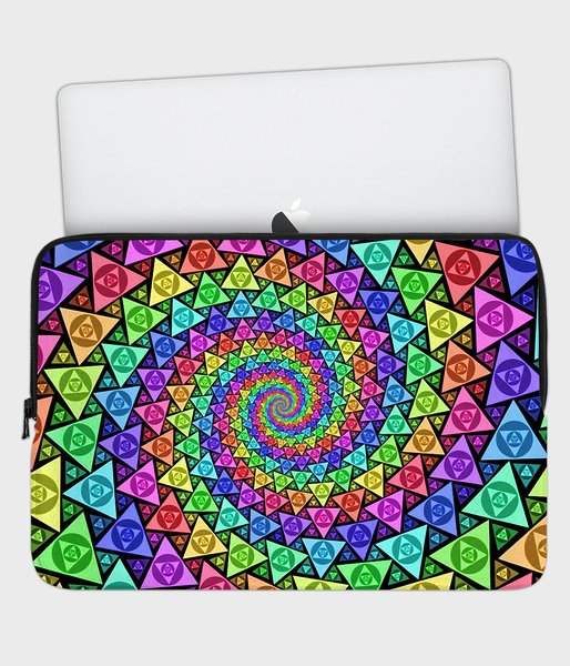 Trippy triangles - etui na laptopa 19 cali