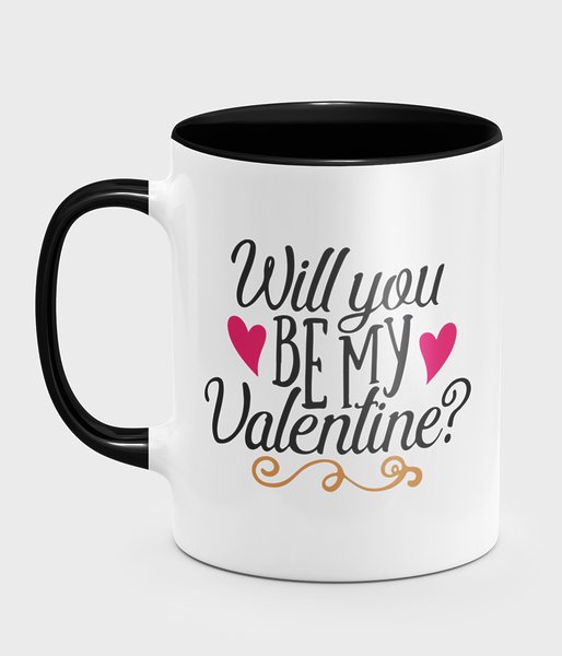 Will you be my Valentine - kubek kolorowy