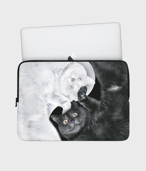 Yin yang kitty - etui na laptopa 13 cali