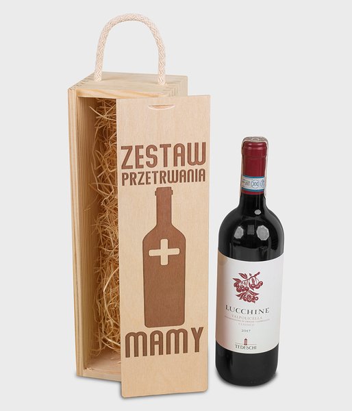 Zestaw przetrwania - skrzynka na wino zasuwana